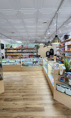 Main shopping aisle inside the Acadia Botanicals Penfield store